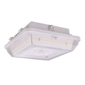 EVERETT | LED Parking Garage Light | 60 Watt | 8400 Lumens | Adjustable CCT 3000K-4000K-5000K | 100-277V | White housing | IP65 | UL & DLC Listed
