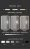 20*28 inch LED Vanity Smart Mirror with time and temperature display, equipped with defogging and gradient 3-color lighting.