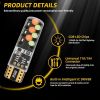 1set T10 W5w RGB LED Bulb Remote Control COB Lamp Car Interior Lighting Reading Wedge Dome Trunk License Plate Light 12V