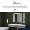 40 x 28 in. Large Rectangular Frameless Wall-Mount Anti-Fog LED Light Bathroom Vanity Mirror
