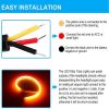 60cm LED DRL Headlight Hood Strip Lights Yellow Sequential Turn Signal Lamp