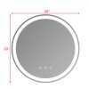 Round Touch LED Bathroom Mirror, Tricolor Dimming,  Brightness Adjustment -20"-DK