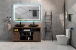 48 x 36 Inch LED Mirror Bathroom Vanity Mirrors with Lights, Wall Mounted Anti-Fog Memory Large Dimmable Front Light Makeup Mirror