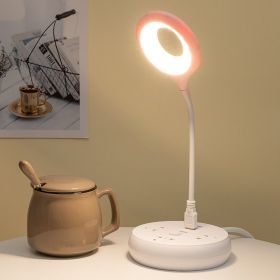 1pc USB Lamp Light; Flexible Goose Neck Ring Led Task; Keyboard; Or Laptop Compact Light; Eye-Protect No Glare Lighting Cool White USB Plug Light (Color: Pink)