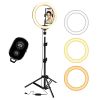 8" / 10" LED TIK Tok Ring Light with Tripod Stand Phone Holder Ringlight Stand for Makeup Tiktok Live Zoom Halo Light 5 Core RL8/ RL10