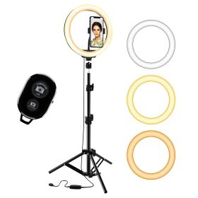 8" / 10" LED TIK Tok Ring Light with Tripod Stand Phone Holder Ringlight Stand for Makeup Tiktok Live Zoom Halo Light 5 Core RL8/ RL10 (size: 8 Inch)