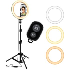 8" / 10" LED TIK Tok Ring Light with Tripod Stand Phone Holder Ringlight Stand for Makeup Tiktok Live Zoom Halo Light 5 Core RL8/ RL10 (size: 10 Inch)