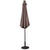 10 Feet Patio Solar Umbrella with Crank and LED Lights
