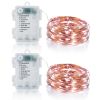 2Pcs LED String Lights 100LED Beads 32.8FT Copper Fairy Lights