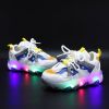 Children LED Glowing Shoes Baby Luminous Sneaker Boys Lighting Running Shoes Kids Breathable Mesh Sneakers Autumn Winter Shoe