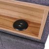 Full Size Upholstered Platform Bed with Storage Headboard, LED, USB Charging and 2 Drawers